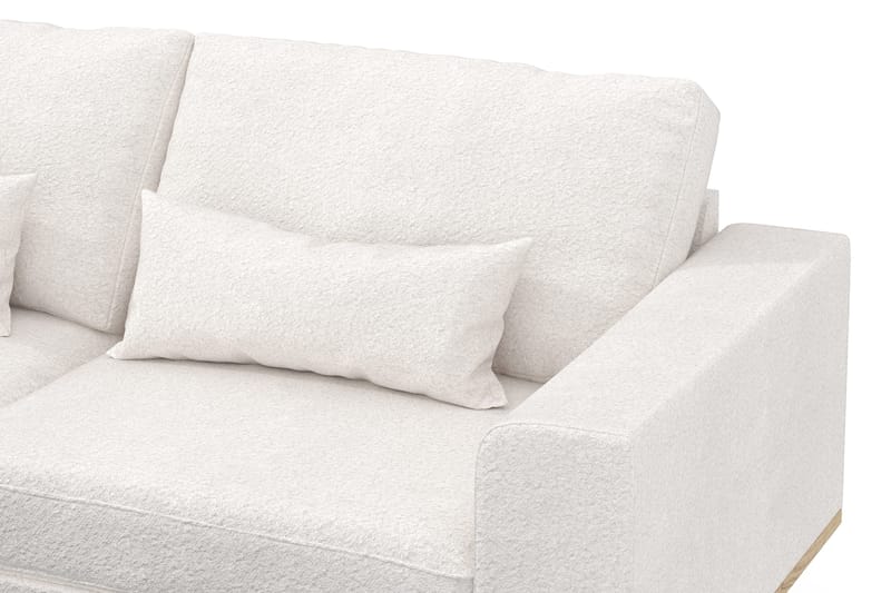 Copenhagen 4-sits Vänstervänd L-formad Divansoffa i Bouclé - Vit - Möbler - Soffa - Divansoffor & schäslongsoffa