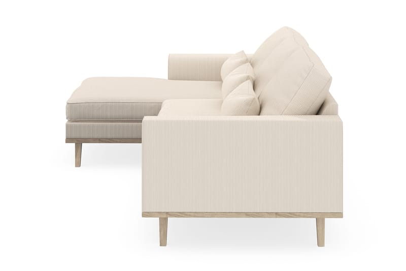 Copenhagen 4-sits Vänstervänd L-formad Divansoffa i Manchester - Beige - Möbler - Soffa - Divansoffor & schäslongsoffa