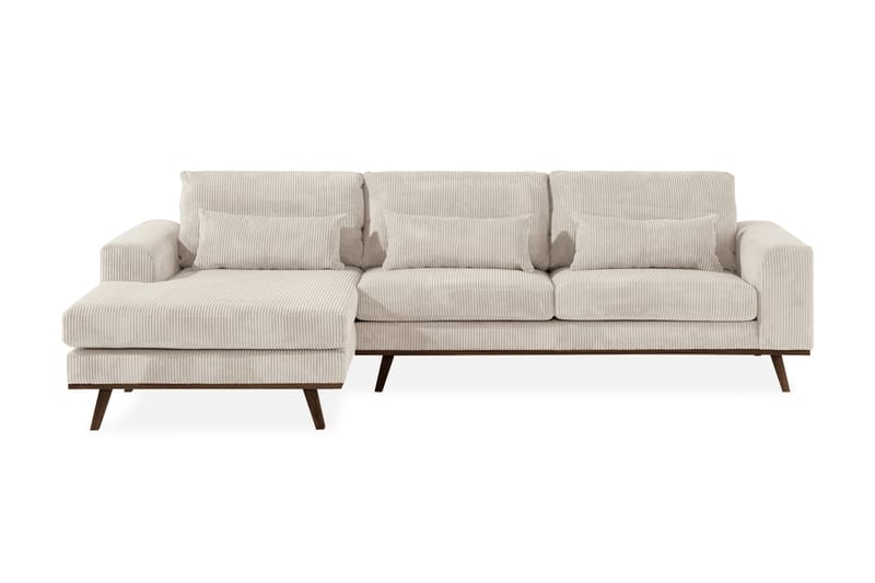 Copenhagen 4-sits Vänstervänd L-formad Divansoffa i Manchester - Beige - Möbler - Soffa - Divansoffor & schäslongsoffa