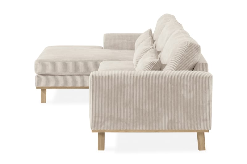 Copenhagen 4-sits Vänstervänd L-formad Divansoffa i Manchester - Beige - Möbler - Soffa - Divansoffor & schäslongsoffa