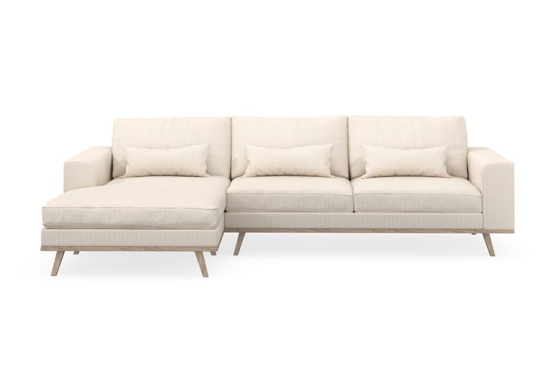 Copenhagen 4-sits Vänstervänd L-formad Divansoffa i Manchester - Beige - Möbler - Soffa - Divansoffor & schäslongsoffa