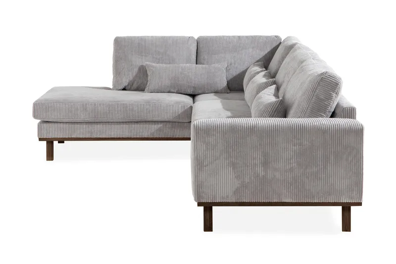 Copenhagen 4-sits Vänstervänd L-formad Divansoffa i Manchester - Ljusgrå - Möbler - Soffa - Divansoffor & schäslongsoffa