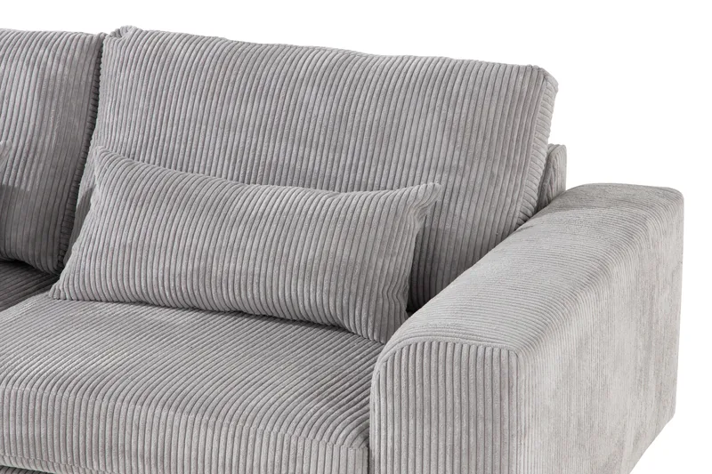 Copenhagen 4-sits Vänstervänd L-formad Divansoffa i Manchester - Ljusgrå - Möbler - Soffa - Divansoffor & schäslongsoffa