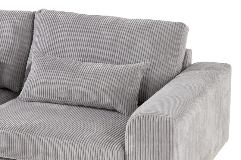 Copenhagen 4-sits Vänstervänd L-formad Divansoffa i Manchester - Ljusgrå - Möbler - Soffa - Divansoffor & schäslongsoffa