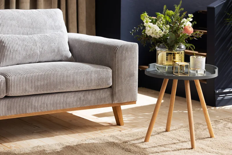 Copenhagen 4-sits Vänstervänd L-formad Divansoffa i Manchester - Ljusgrå - Möbler - Soffa - Divansoffor & schäslongsoffa