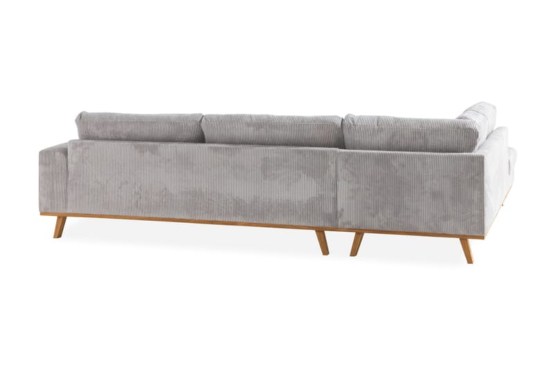 Copenhagen 4-sits Vänstervänd L-formad Divansoffa i Manchester - Ljusgrå - Möbler - Soffa - Divansoffor & schäslongsoffa