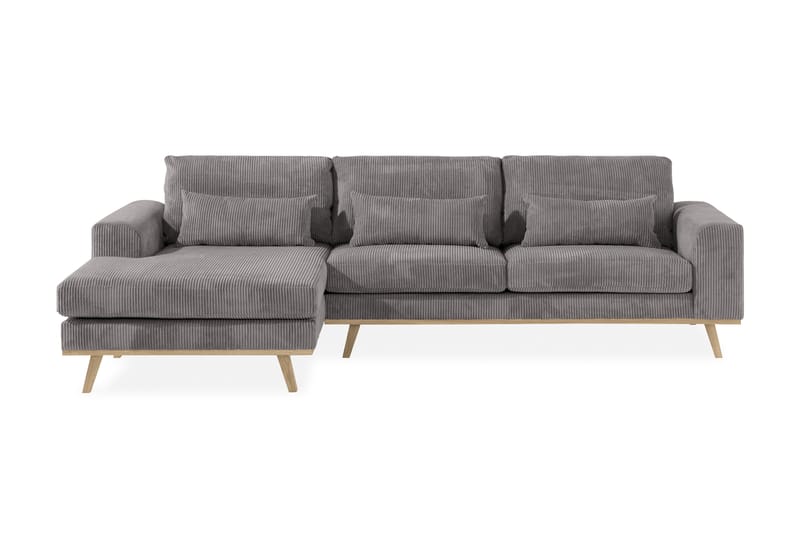 Copenhagen 4-sits Vänstervänd L-formad Divansoffa i Manchester - Mörkgrå - Möbler - Soffa - Divansoffor & schäslongsoffa