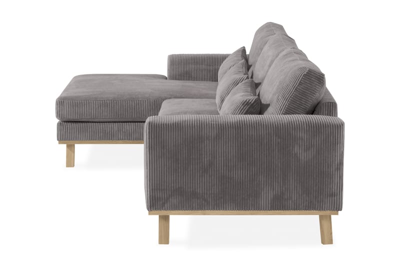 Copenhagen 4-sits Vänstervänd L-formad Divansoffa i Manchester - Mörkgrå - Möbler - Soffa - Divansoffor & schäslongsoffa