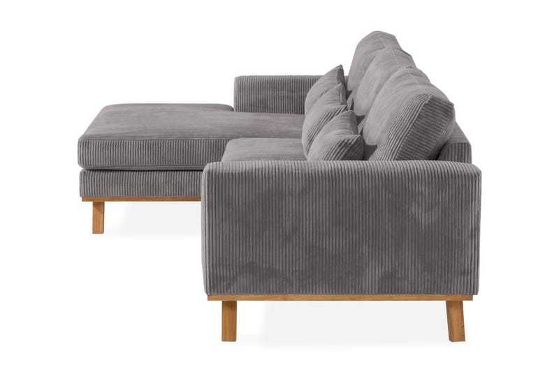 Copenhagen 4-sits Vänstervänd L-formad Divansoffa i Manchester - Mörkgrå - Möbler - Soffa - Divansoffor & schäslongsoffa