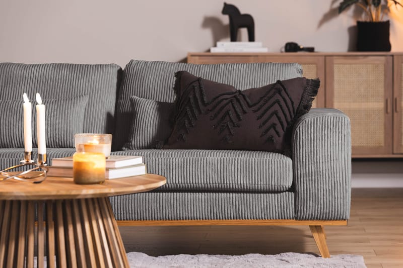 Copenhagen 4-sits Vänstervänd L-formad Divansoffa i Manchester - Mörkgrå - Möbler - Soffa - Divansoffor & schäslongsoffa