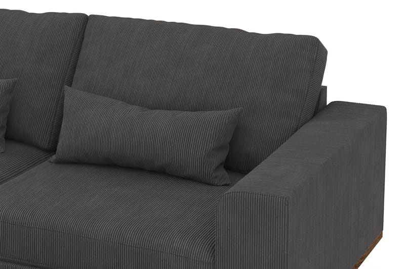 Copenhagen 4-sits Vänstervänd L-formad Divansoffa i Manchester - Mörkgrå - Möbler - Soffa - Divansoffor & schäslongsoffa