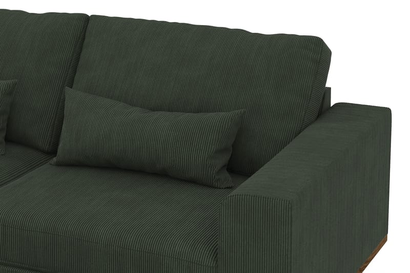 Copenhagen 4-sits Vänstervänd L-formad Divansoffa i Manchester - Mörkgrön - Möbler - Soffa - Divansoffor & schäslongsoffa