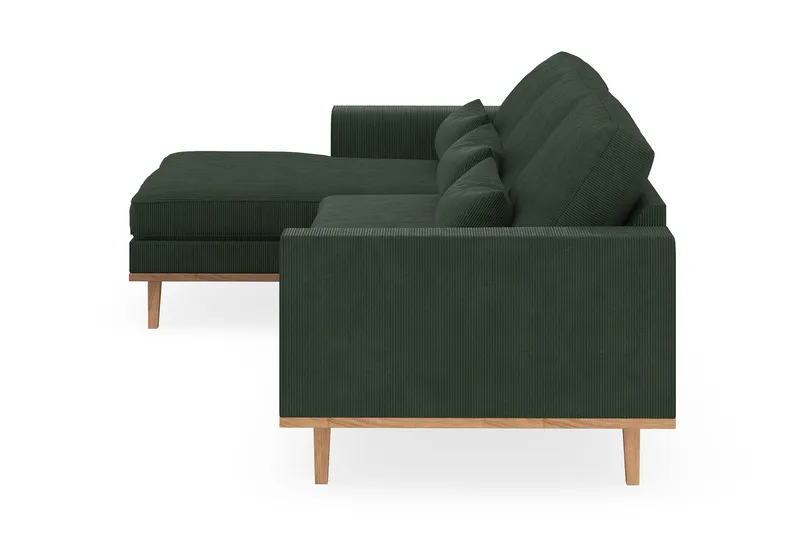Copenhagen 4-sits Vänstervänd L-formad Divansoffa i Manchester - Mörkgrön - Möbler - Soffa - Divansoffor & schäslongsoffa