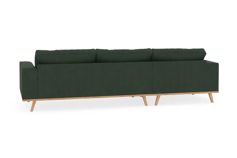 Copenhagen 4-sits Vänstervänd L-formad Divansoffa i Manchester - Mörkgrön - Möbler - Soffa - Divansoffor & schäslongsoffa
