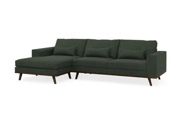 Copenhagen 4-sits Vänstervänd L-formad Divansoffa i Manchester - Mörkgrön - Möbler - Soffa - Divansoffor & schäslongsoffa