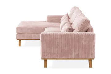Copenhagen 4-sits Vänstervänd L-formad Divansoffa i Manchester - Rosa - Möbler - Soffa - Divansoffor & schäslongsoffa