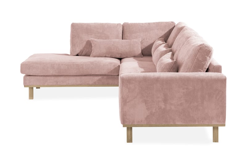 Copenhagen 4-sits Vänstervänd L-formad Divansoffa i Manchester - Rosa - Möbler - Soffa - Divansoffor & schäslongsoffa
