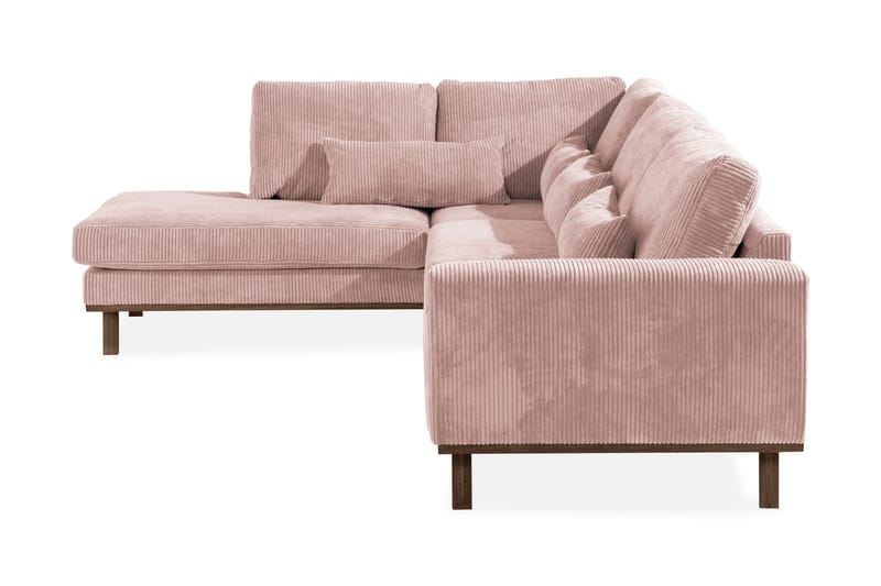 Copenhagen 4-sits Vänstervänd L-formad Divansoffa i Manchester - Rosa - Möbler - Soffa - Divansoffor & schäslongsoffa
