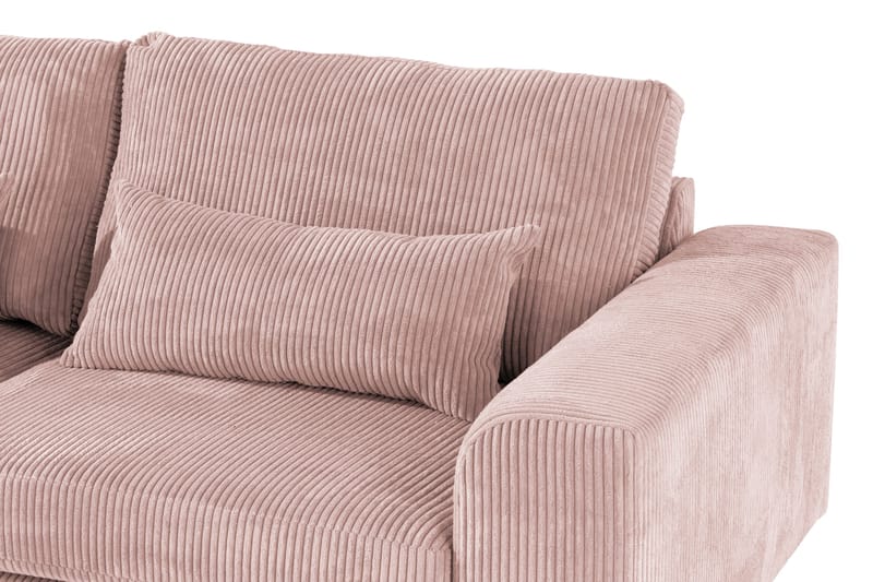 Copenhagen 4-sits Vänstervänd L-formad Divansoffa i Manchester - Rosa - Möbler - Soffa - Divansoffor & schäslongsoffa