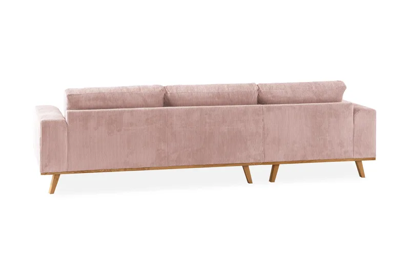 Copenhagen 4-sits Vänstervänd L-formad Divansoffa i Manchester - Rosa - Möbler - Soffa - Divansoffor & schäslongsoffa
