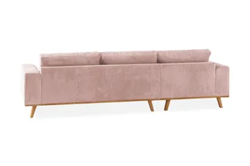 Copenhagen 4-sits Vänstervänd L-formad Divansoffa i Manchester - Rosa - Möbler - Soffa - Divansoffor & schäslongsoffa