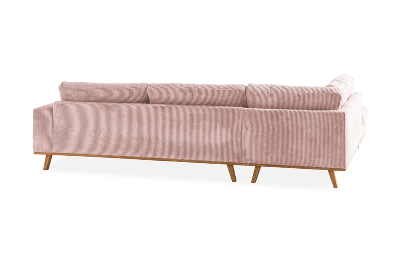 Copenhagen 4-sits Vänstervänd L-formad Divansoffa i Manchester - Rosa - Möbler - Soffa - Divansoffor & schäslongsoffa