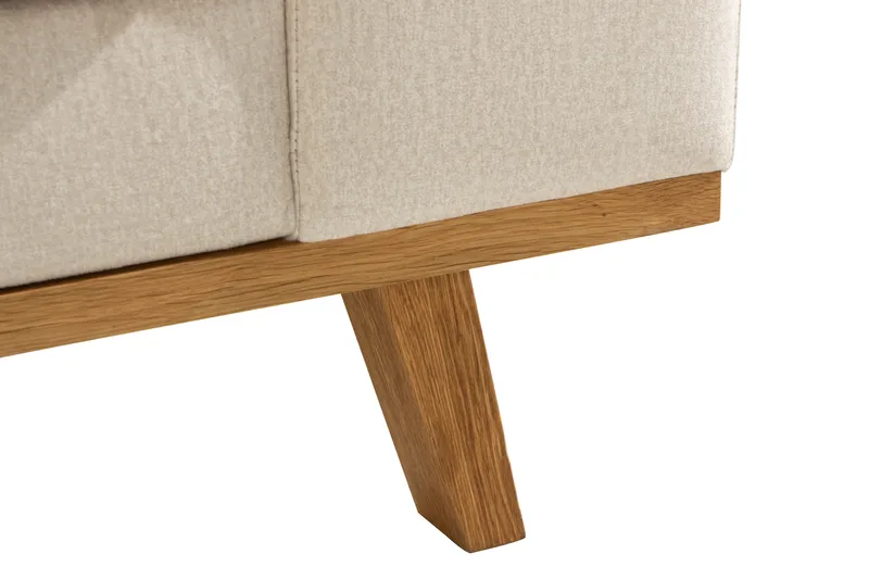Copenhagen 4-sits Vänstervänd L-formad Divansoffa i Sammet - Beige - Möbler - Soffa - Divansoffor & schäslongsoffa