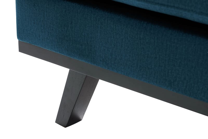 Copenhagen 4-sits Vänstervänd L-formad Divansoffa i Sammet - Blå - Möbler - Soffa - Divansoffor & schäslongsoffa