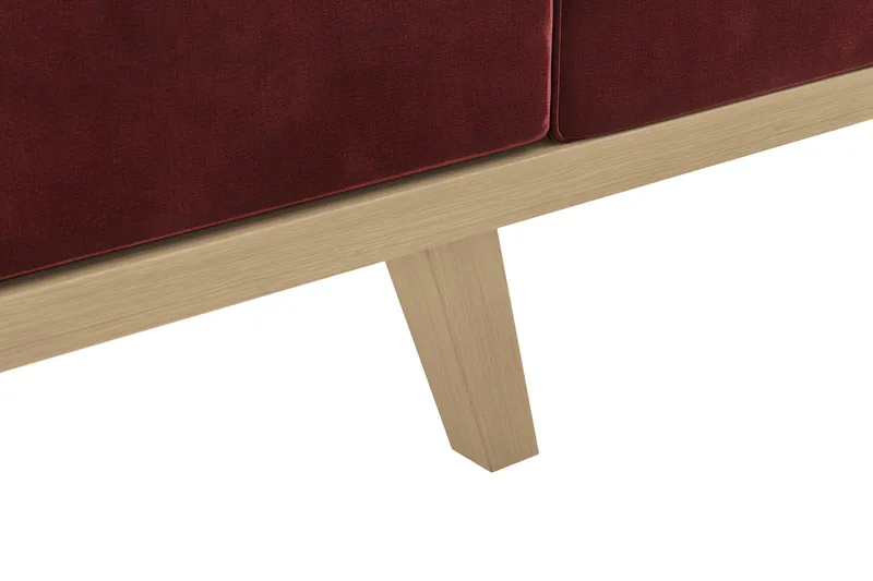 Copenhagen 4-sits Vänstervänd L-formad Divansoffa i Sammet - Lila - Möbler - Soffa - Divansoffor & schäslongsoffa