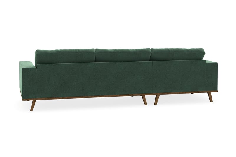 Copenhagen 4-sits Vänstervänd L-formad Divansoffa i Sammet - Mörkgrön - Möbler - Soffa - Divansoffor & schäslongsoffa