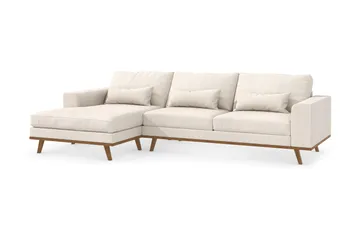 Copenhagen 4-sits Vänstervänd L-formad Divansoffa i Tyg - Beige - Möbler - Soffa - Divansoffor & schäslongsoffa