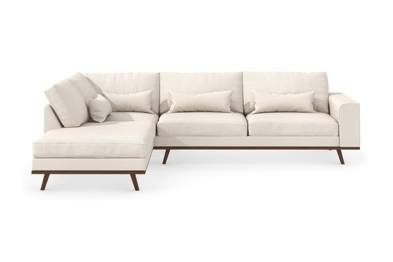 Copenhagen 4-sits Vänstervänd L-formad Divansoffa i Tyg - Beige - Möbler - Soffa - Divansoffor & schäslongsoffa
