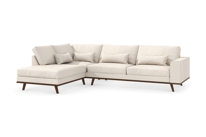 Copenhagen 4-sits Vänstervänd L-formad Divansoffa i Tyg - Beige - Möbler - Soffa - Divansoffor & schäslongsoffa