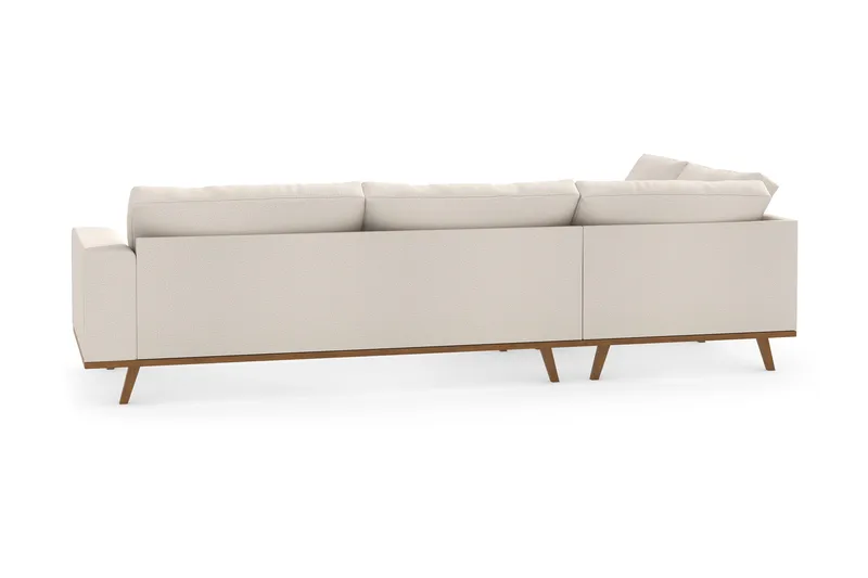 Copenhagen 4-sits Vänstervänd L-formad Divansoffa i Tyg - Beige - Möbler - Soffa - Divansoffor & schäslongsoffa