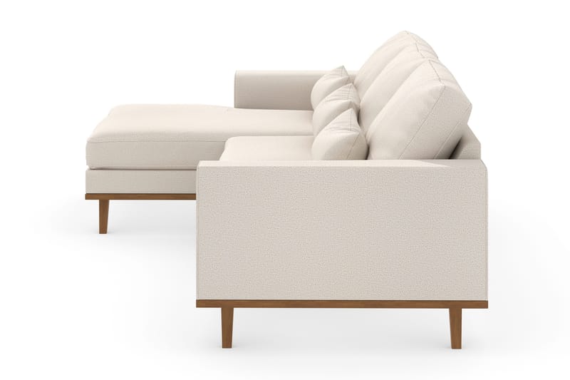 Copenhagen 4-sits Vänstervänd L-formad Divansoffa i Tyg - Beige - Möbler - Soffa - Divansoffor & schäslongsoffa