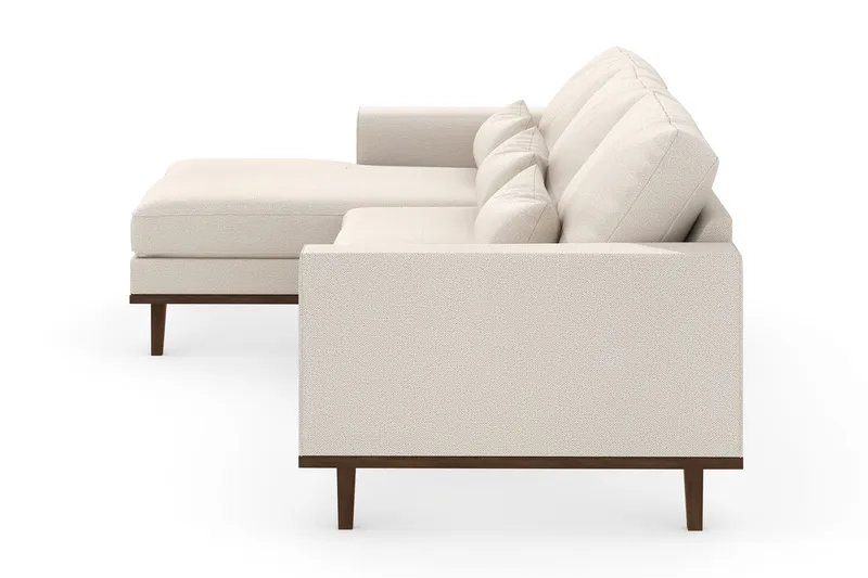 Copenhagen 4-sits Vänstervänd L-formad Divansoffa i Tyg - Beige - Möbler - Soffa - Divansoffor & schäslongsoffa