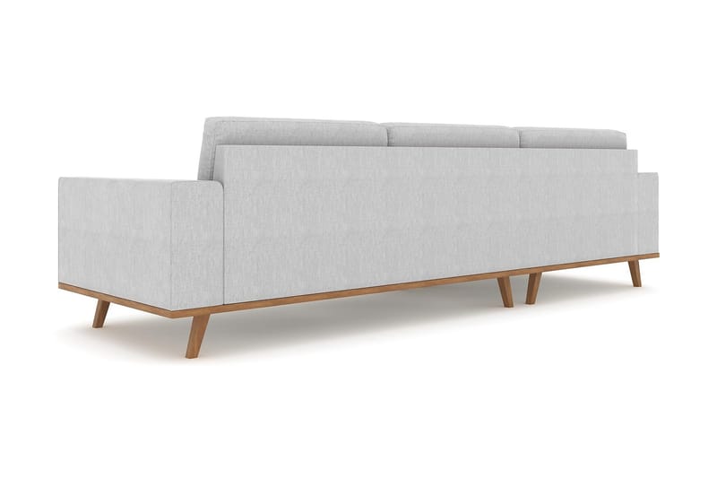 Copenhagen 4-sits Vänstervänd L-formad Divansoffa i Tyg - Grå - Möbler - Soffa - Divansoffor & schäslongsoffa