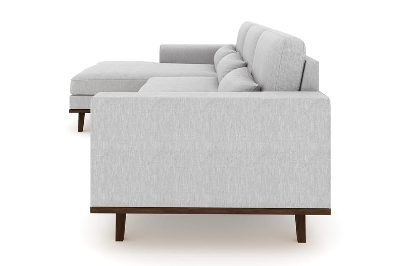 Copenhagen 4-sits Vänstervänd L-formad Divansoffa i Tyg - Grå - Möbler - Soffa - Divansoffor & schäslongsoffa