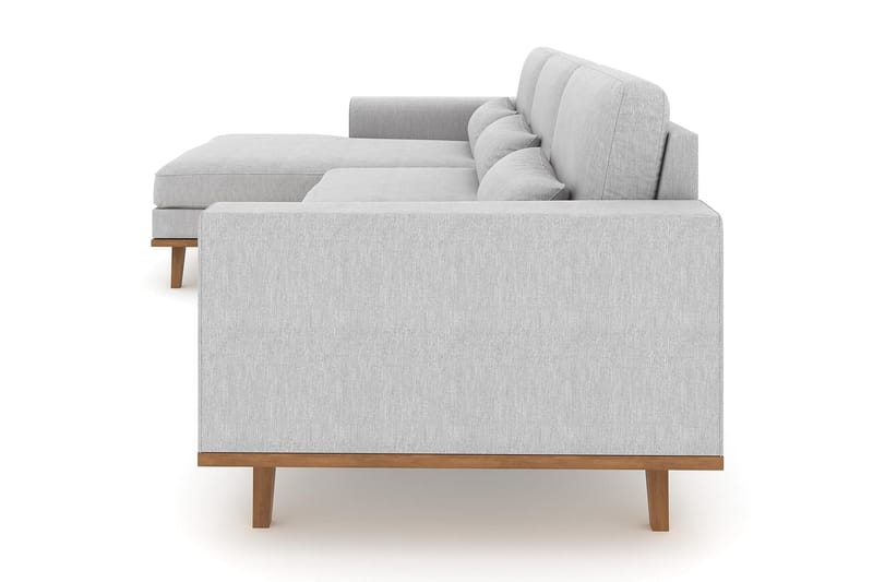 Copenhagen 4-sits Vänstervänd L-formad Divansoffa i Tyg - Grå - Möbler - Soffa - Divansoffor & schäslongsoffa