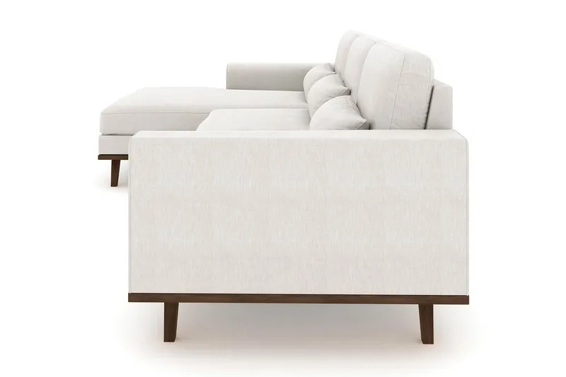 Copenhagen 4-sits Vänstervänd L-formad Divansoffa i Tyg - Ljusgrå - Möbler - Soffa - Divansoffor & schäslongsoffa