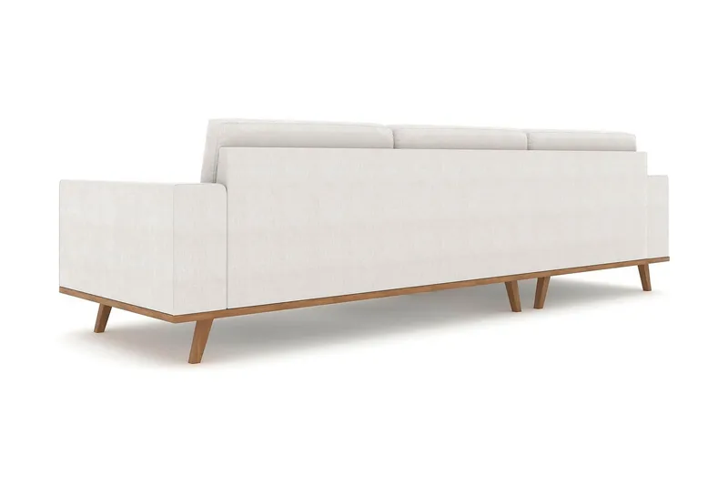 Copenhagen 4-sits Vänstervänd L-formad Divansoffa i Tyg - Ljusgrå - Möbler - Soffa - Divansoffor & schäslongsoffa