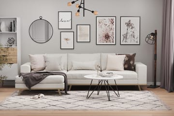 Copenhagen 4-sits Vänstervänd L-formad Divansoffa i Tyg - Ljusgrå - Möbler - Soffa - Divansoffor & schäslongsoffa