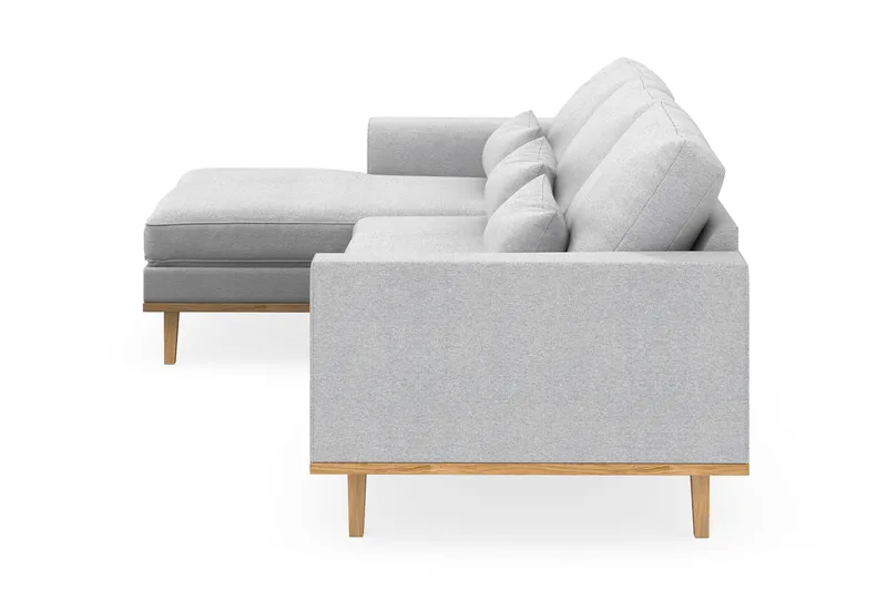 Copenhagen 4-sits Vänstervänd L-formad Divansoffa i Tyg - Ljusgrå - Möbler - Soffa - Divansoffor & schäslongsoffa