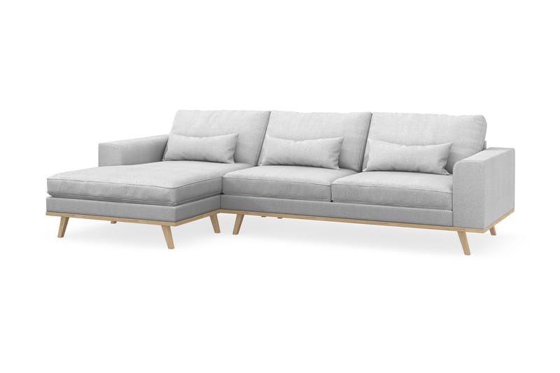 Copenhagen 4-sits Vänstervänd L-formad Divansoffa i Tyg - Ljusgrå - Möbler - Soffa - Divansoffor & schäslongsoffa