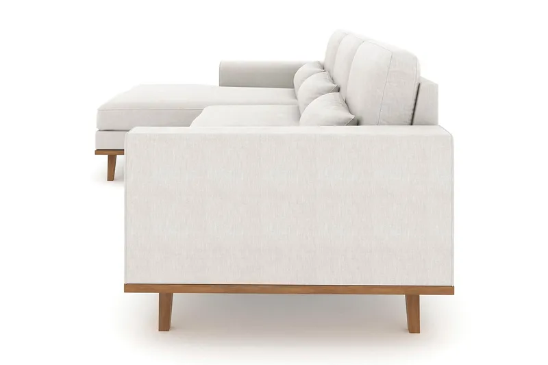 Copenhagen 4-sits Vänstervänd L-formad Divansoffa i Tyg - Ljusgrå - Möbler - Soffa - Divansoffor & schäslongsoffa