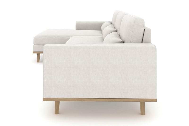 Copenhagen 4-sits Vänstervänd L-formad Divansoffa i Tyg - Ljusgrå - Möbler - Soffa - Divansoffor & schäslongsoffa