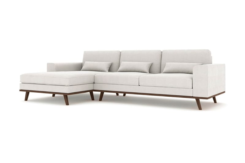 Copenhagen 4-sits Vänstervänd L-formad Divansoffa i Tyg - Ljusgrå - Möbler - Soffa - Divansoffor & schäslongsoffa