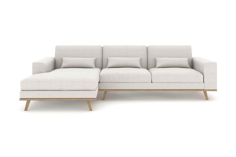 Copenhagen 4-sits Vänstervänd L-formad Divansoffa i Tyg - Ljusgrå - Möbler - Soffa - Divansoffor & schäslongsoffa