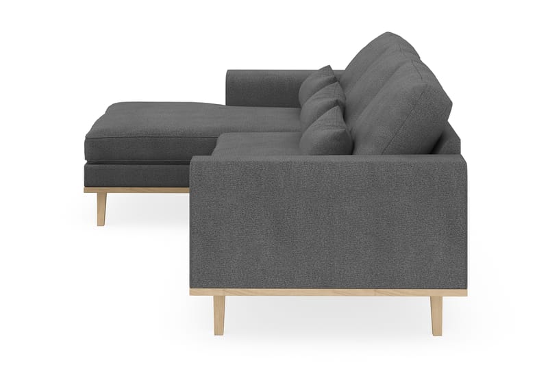 Copenhagen 4-sits Vänstervänd L-formad Divansoffa i Tyg - Mörkgrå - Möbler - Soffa - Divansoffor & schäslongsoffa