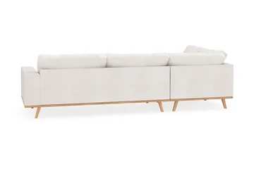 Copenhagen 4-sits Vänstervänd L-formad Schäslongsoffa i Bouclé - Vit - Möbler - Soffa - Divansoffor & schäslongsoffa